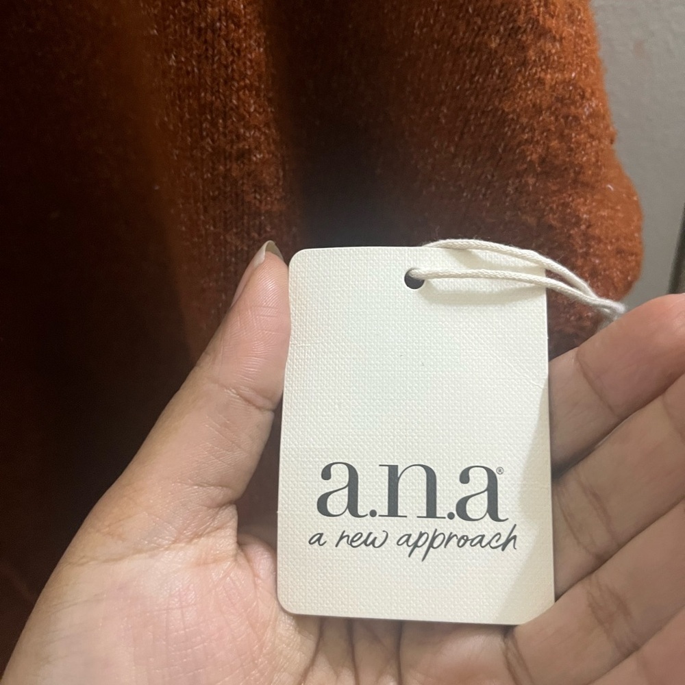 a.n.a Women's V-Neck Sweater in Rich Brown - Picture 6 of 7